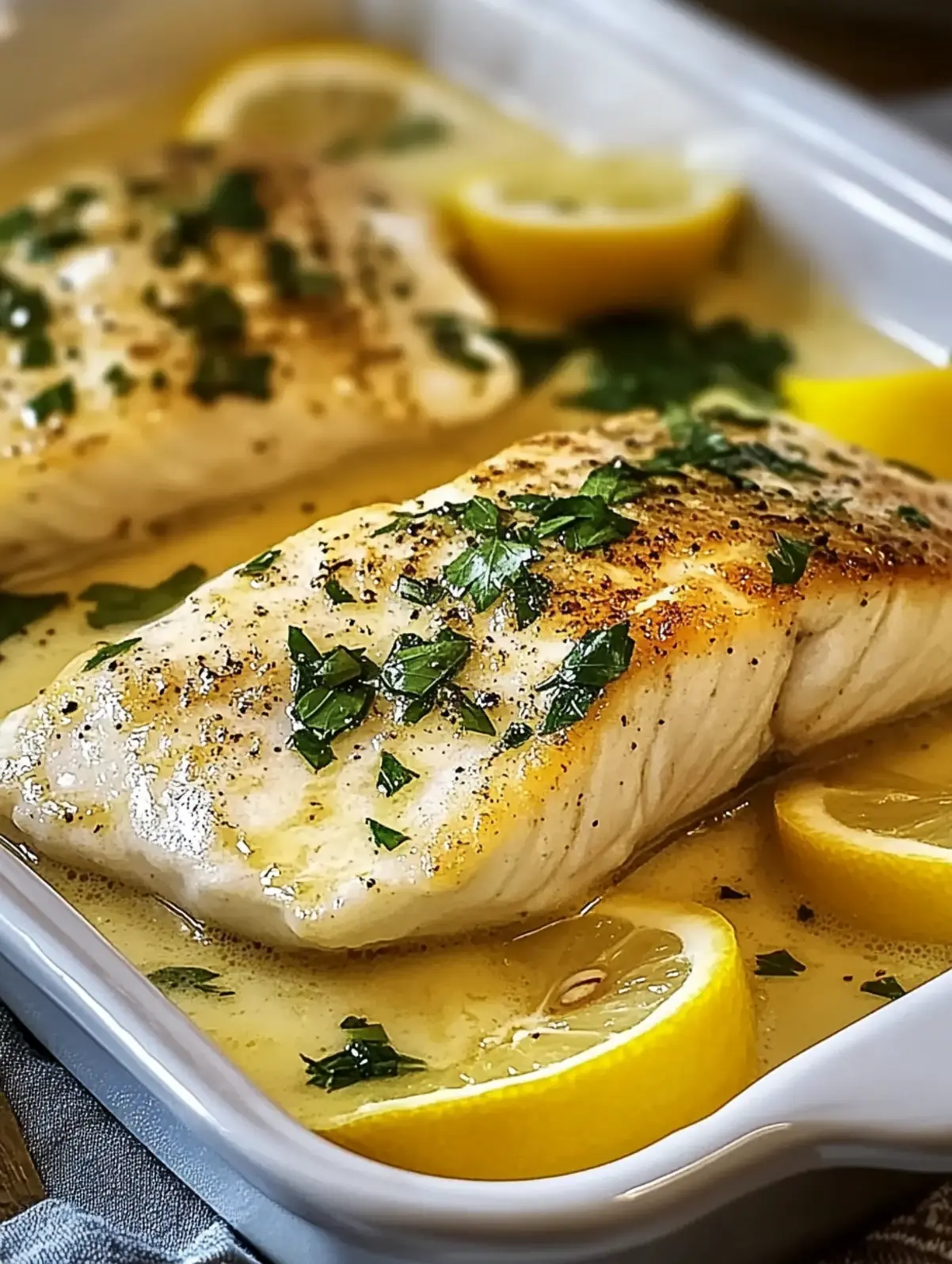 Saftiges Zitronen-fischfilet Aus Dem Ofen